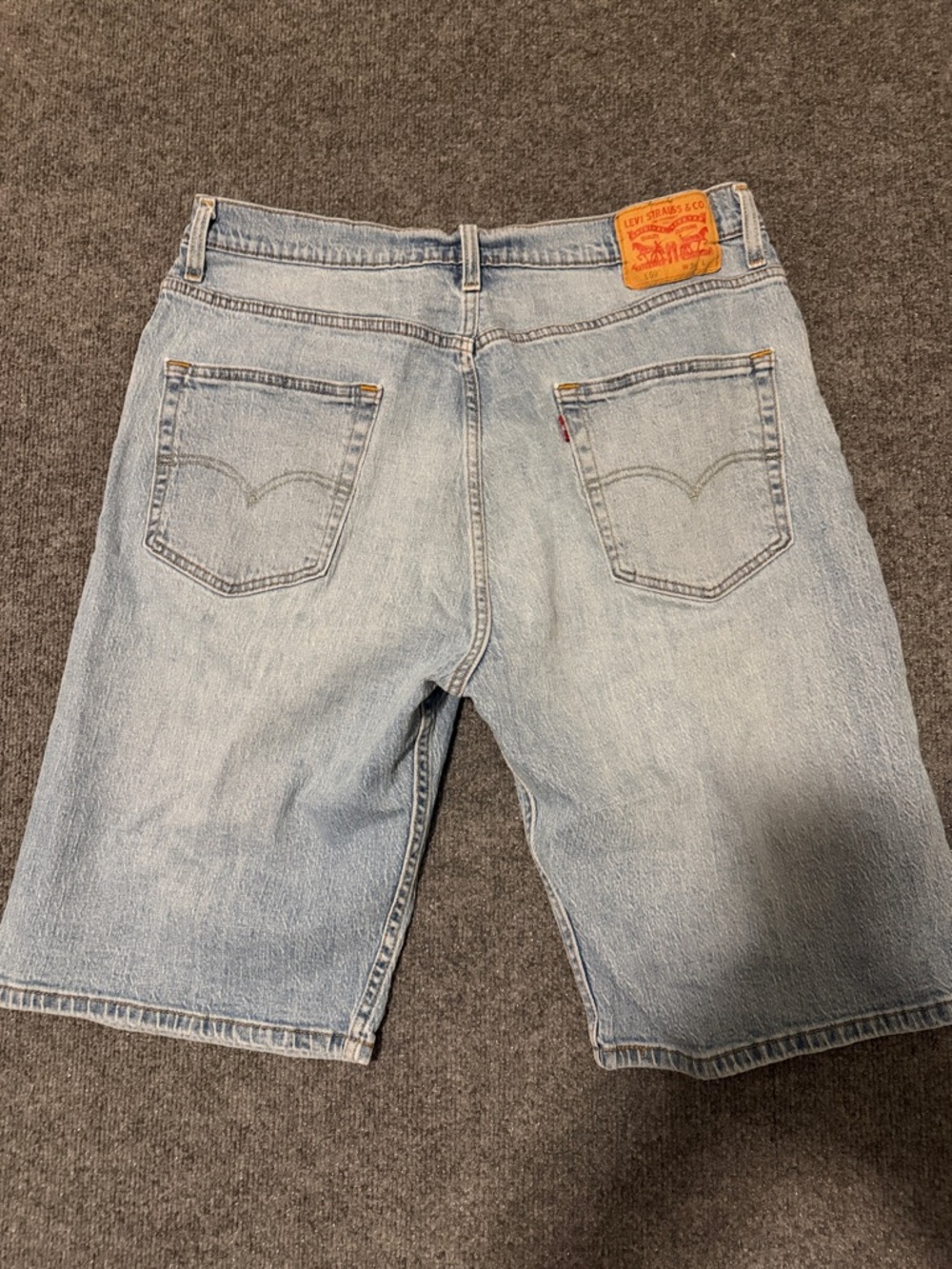 Levi's Light Blue Washed Denim Shorts